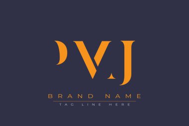 PMJ soyut harf logosu tasarımı. Bu logo üç soyut harf tarafından tasarlanmıştır..