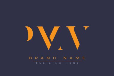PMV soyut harf logosu tasarımı. Bu logo üç soyut harf tarafından tasarlanmıştır..