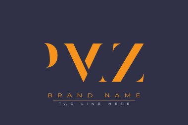 PMZ soyut harf logosu tasarımı. Bu logo üç soyut harf tarafından tasarlanmıştır..