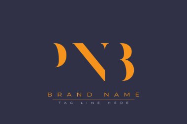 PNB soyut harf logosu tasarımı. Bu logo üç soyut harf tarafından tasarlanmıştır..