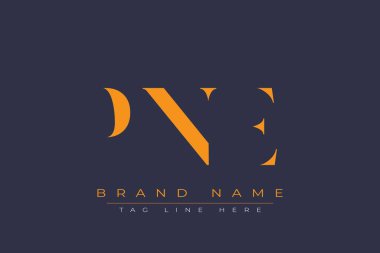 PNE soyut harf logosu tasarımı. Bu logo üç soyut harf tarafından tasarlanmıştır..
