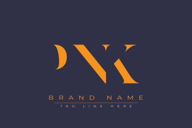 PNK soyut harf logosu tasarımı. Bu logo üç soyut harf tarafından tasarlanmıştır..