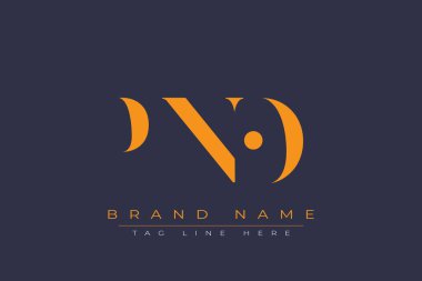 PNO soyut harf logosu tasarımı. Bu logo üç soyut harf tarafından tasarlanmıştır..
