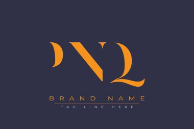 PNQ soyut harf logosu tasarımı. Bu logo üç soyut harf tarafından tasarlanmıştır..