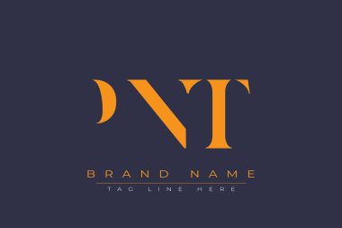 PNT soyut harf logosu tasarımı. Bu logo üç soyut harf tarafından tasarlanmıştır..