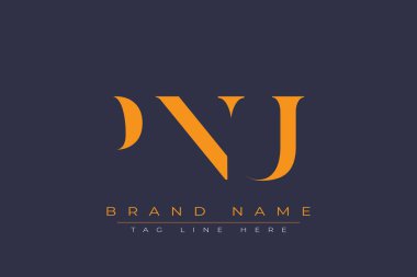 PNU soyut harf logosu tasarımı. Bu logo üç soyut harf tarafından tasarlanmıştır..