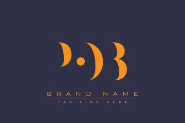 POB soyut harf logosu tasarımı. Bu logo üç soyut harf tarafından tasarlanmıştır..