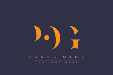 POG soyut harf logosu tasarımı. Bu logo üç soyut harf tarafından tasarlanmıştır..