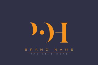 POH soyut harf logosu tasarımı. Bu logo üç soyut harf tarafından tasarlanmıştır..