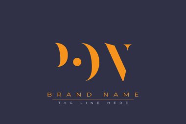 PON soyut harf logosu tasarımı. Bu logo üç soyut harf tarafından tasarlanmıştır..