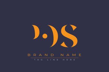 POS soyut harf logosu tasarımı. Bu logo üç soyut harf tarafından tasarlanmıştır..