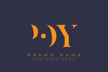 POY soyut harf logosu tasarımı. Bu logo üç soyut harf tarafından tasarlanmıştır..