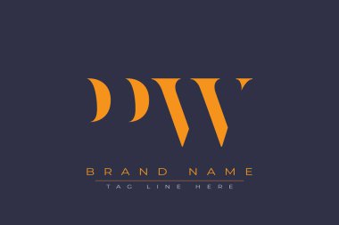 PPW soyut harf logosu tasarımı. Bu logo üç soyut harf tarafından tasarlanmıştır..