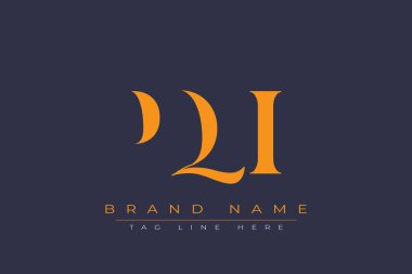PQI soyut harf logosu tasarımı. Bu logo üç soyut harf tarafından tasarlanmıştır..