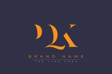 PQK soyut harf logosu tasarımı. Bu logo üç soyut harf tarafından tasarlanmıştır..