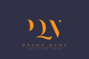 PQN soyut harf logosu tasarımı. Bu logo üç soyut harf tarafından tasarlanmıştır..