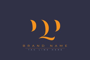 PQP soyut harf logosu tasarımı. Bu logo üç soyut harf tarafından tasarlanmıştır..