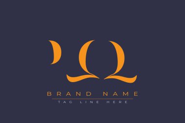 PQQ soyut harf logosu tasarımı. Bu logo üç soyut harf tarafından tasarlanmıştır..