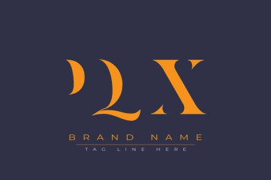 PQX soyut harf logosu tasarımı. Bu logo üç soyut harf tarafından tasarlanmıştır..