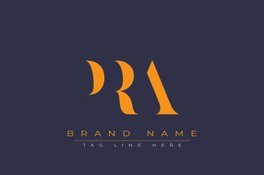PRA soyut harf logosu tasarımı. Bu logo üç soyut harf tarafından tasarlanmıştır..