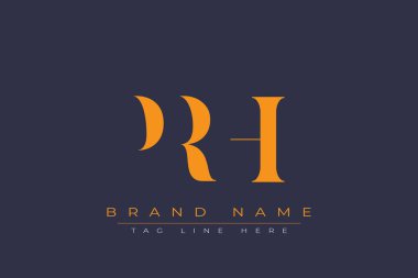 PRH soyut harf logosu tasarımı. Bu logo üç soyut harf tarafından tasarlanmıştır..