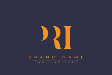 PRI soyut harf logosu tasarımı. Bu logo üç soyut harf tarafından tasarlanmıştır..