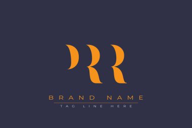 harf ilk logo tasarım vektör şablonu