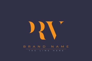 PRV soyut harf logosu tasarımı. Bu logo üç soyut harf tarafından tasarlanmıştır..