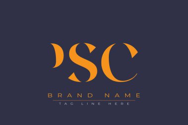 PSC soyut harf logosu tasarımı. Bu logo üç soyut harf tarafından tasarlanmıştır..