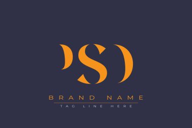PSD soyut harf logosu tasarımı. Bu logo üç soyut harf tarafından tasarlanmıştır..