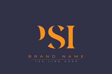 PSI soyut harf logosu tasarımı. Bu logo üç soyut harf tarafından tasarlanmıştır..