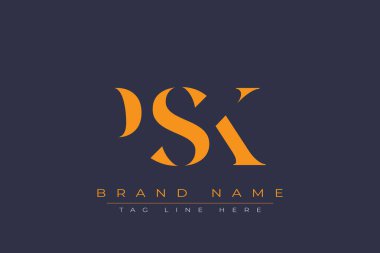 PSK soyut harf logosu tasarımı. Bu logo üç soyut harf tarafından tasarlanmıştır..