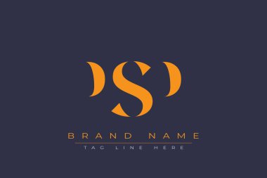 PSP soyut harf logosu tasarımı. Bu logo üç soyut harf tarafından tasarlanmıştır..