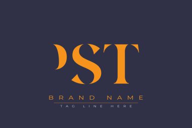 PST soyut harf logosu tasarımı. Bu logo üç soyut harf tarafından tasarlanmıştır..