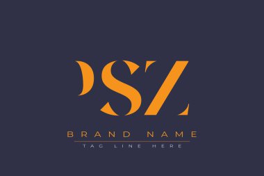 PSZ soyut harf logosu tasarımı. Bu logo üç soyut harf tarafından tasarlanmıştır..