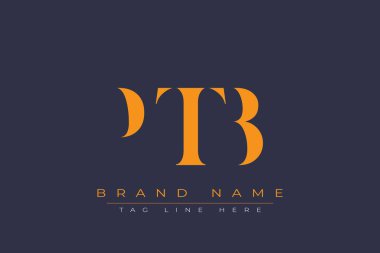 PTB soyut harf logosu tasarımı. Bu logo üç soyut harf tarafından tasarlanmıştır..