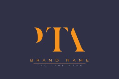 Okul aile birliği soyut harf logosu tasarımı. Bu logo üç soyut harf tarafından tasarlanmıştır..