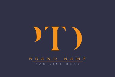 PTD soyut harf logosu tasarımı. Bu logo üç soyut harf tarafından tasarlanmıştır..