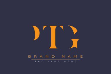 PTG soyut harf logosu tasarımı. Bu logo üç soyut harf tarafından tasarlanmıştır..