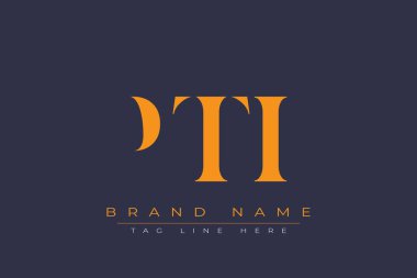 PTI soyut harf logosu tasarımı. Bu logo üç soyut harf tarafından tasarlanmıştır..