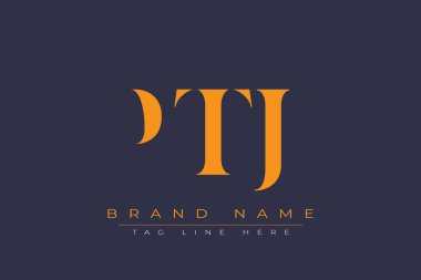 PTJ soyut harf logosu tasarımı. Bu logo üç soyut harf tarafından tasarlanmıştır..