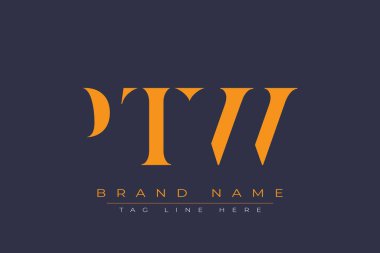 PTW soyut harf logosu tasarımı. Bu logo üç soyut harf tarafından tasarlanmıştır..