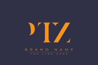 PTZ soyut harf logosu tasarımı. Bu logo üç soyut harf tarafından tasarlanmıştır..