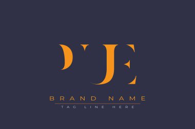 PUE soyut harf logosu tasarımı. Bu logo üç soyut harf tarafından tasarlanmıştır..