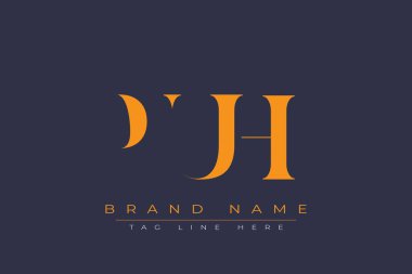 PUH soyut harf logosu tasarımı. Bu logo üç soyut harf tarafından tasarlanmıştır..