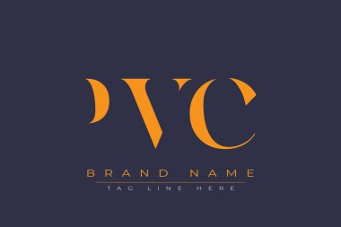 PVC soyut harf logosu tasarımı. Bu logo üç soyut harf tarafından tasarlanmıştır..