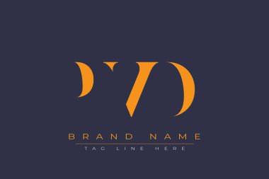 PVD soyut harf logosu tasarımı. Bu logo üç soyut harf tarafından tasarlanmıştır..
