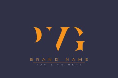 PVG soyut harf logosu tasarımı. Bu logo üç soyut harf tarafından tasarlanmıştır..