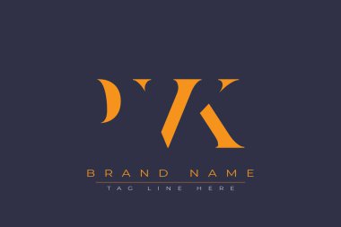 PVK soyut harf logosu tasarımı. Bu logo üç soyut harf tarafından tasarlanmıştır..