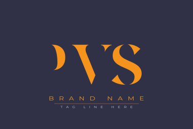 PVS soyut harf logosu tasarımı. Bu logo üç soyut harf tarafından tasarlanmıştır..